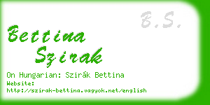 bettina szirak business card